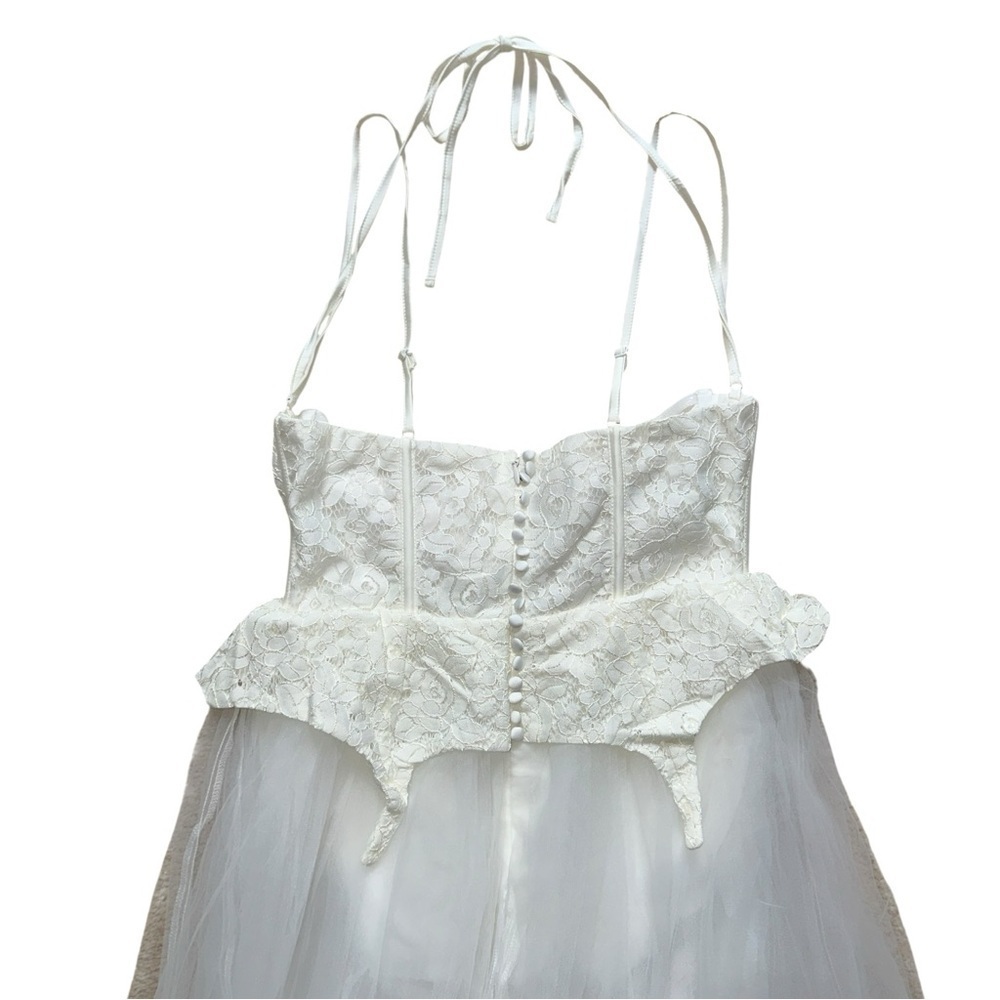 For Love & Lemons White Lily Bodysuit Bridal Gown Womens M - Picture 6 of 9